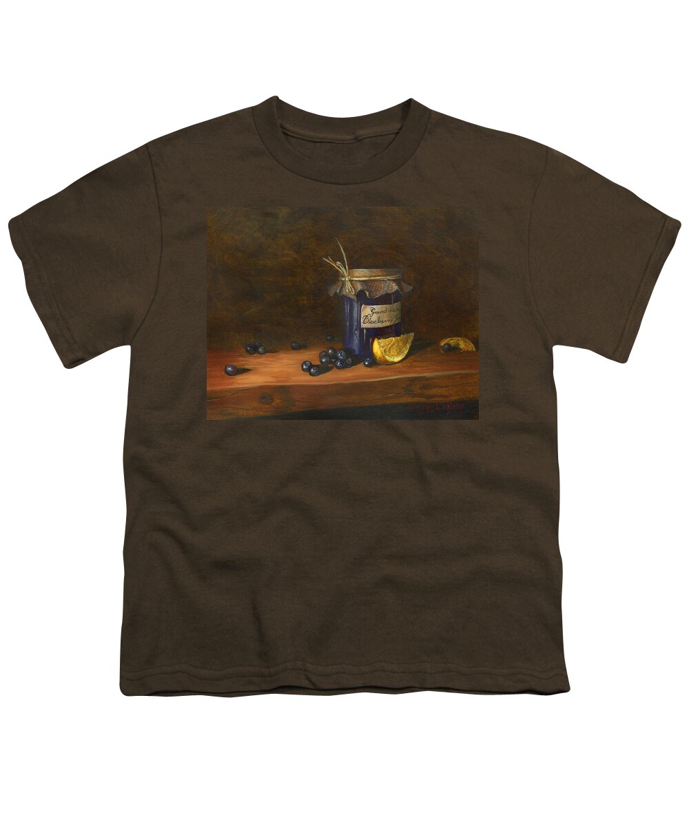 Grandma Youth T-Shirt featuring the painting Grandma's Blueberry Jam by Jeff Brimley