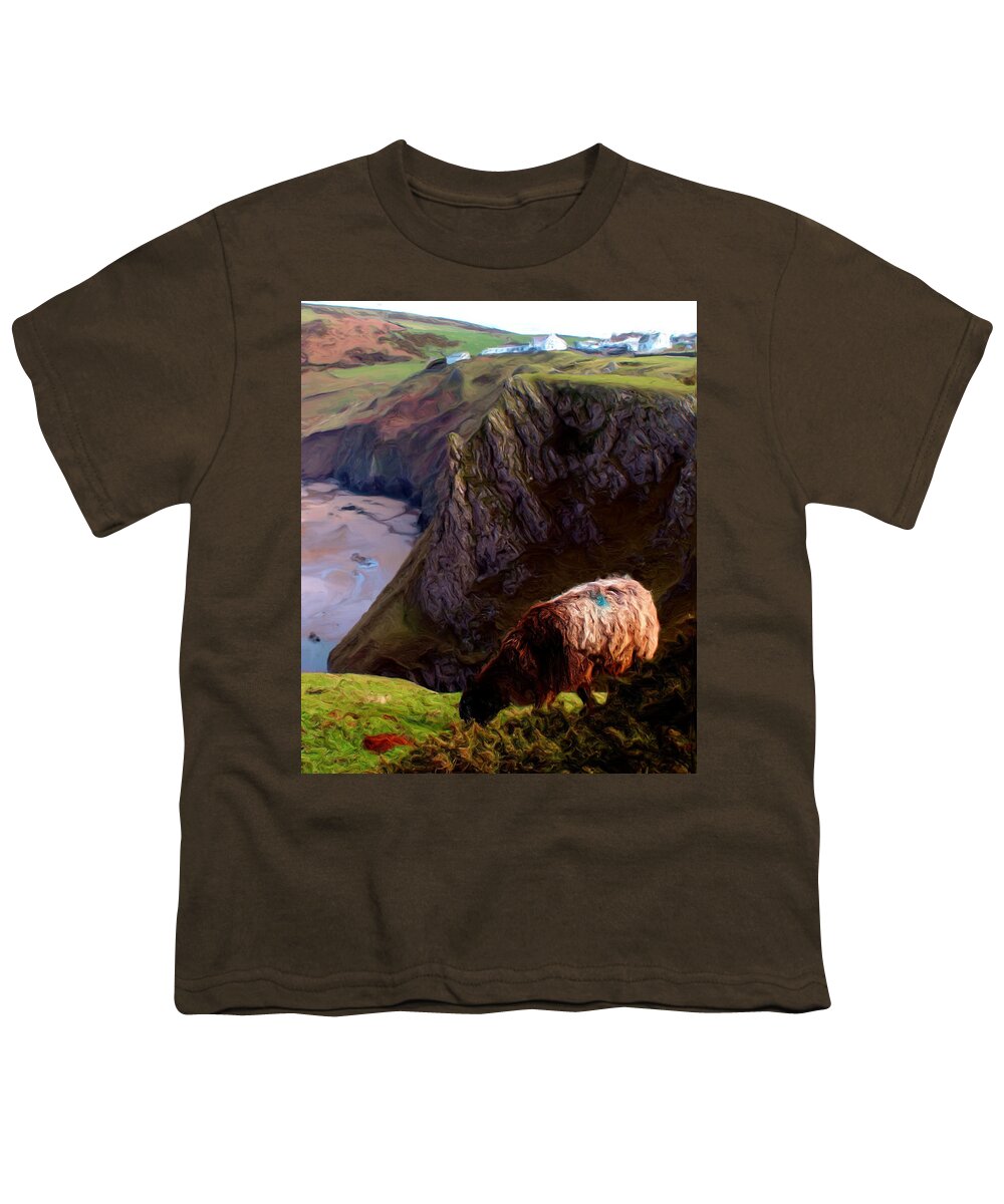 Wales Youth T-Shirt featuring the digital art High Table by Ron Harpham