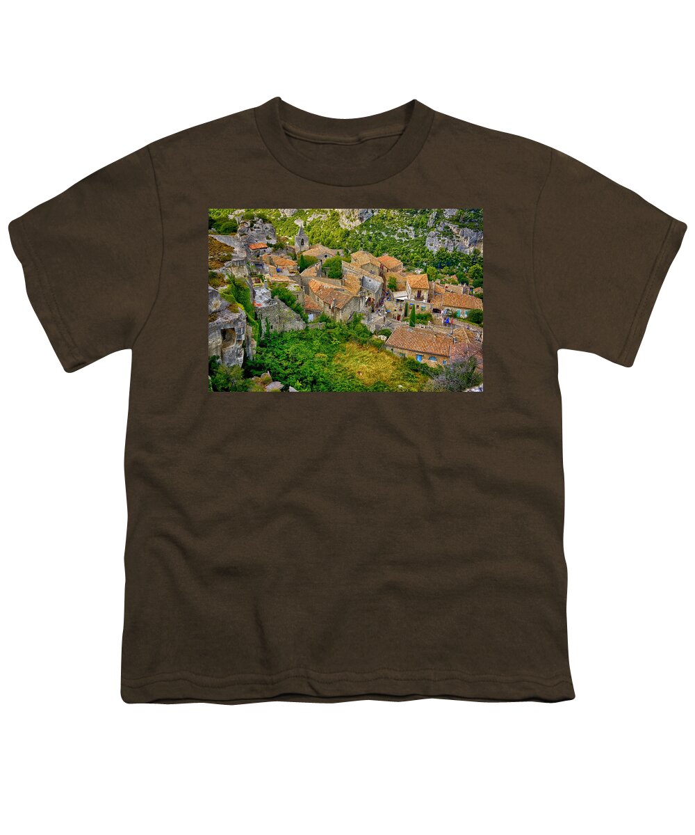 Les Baux Youth T-Shirt featuring the photograph Les Baux de Provence France DSC01915 by Greg Kluempers