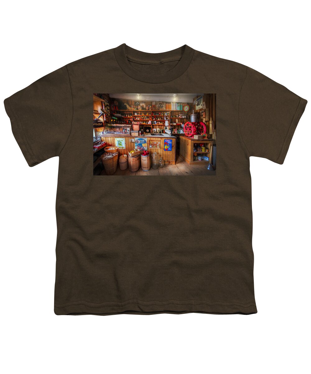 1950s Youth T-Shirt featuring the photograph Little Country Grocery by Debra and Dave Vanderlaan