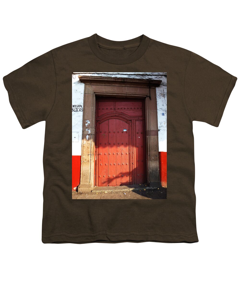 Mexico Youth T-Shirt featuring the photograph Mexican Door 63 by Xueling Zou