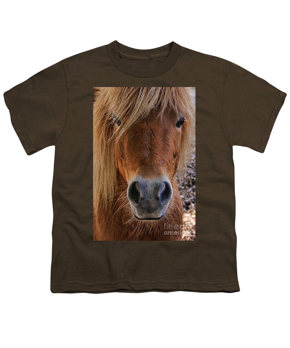 Miniature Horse Youth T-Shirt featuring the photograph Miniature Horse Portrait by Olga Hamilton