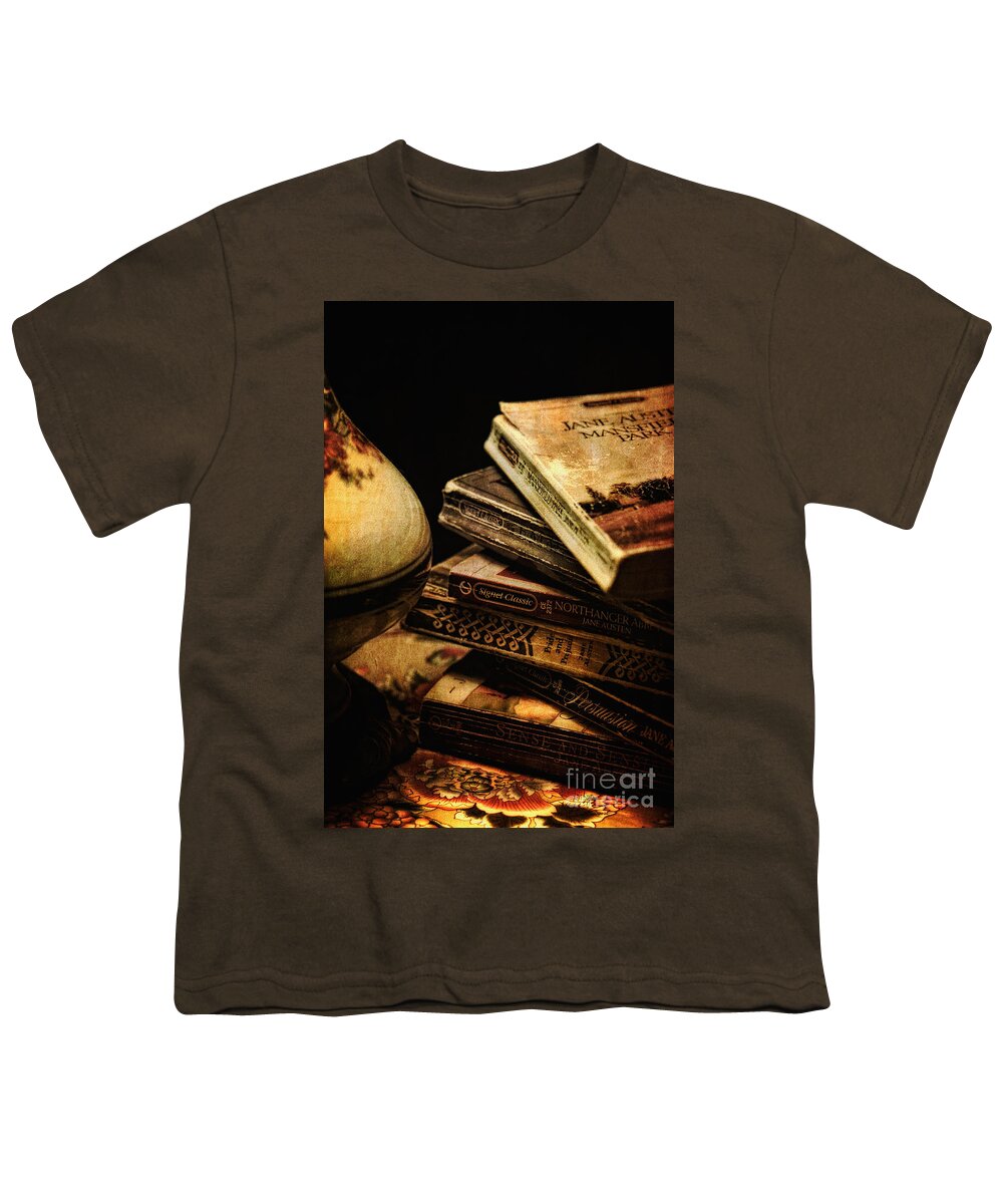 Jane Austen Youth T-Shirt featuring the photograph My Best Friend Jane by Lois Bryan