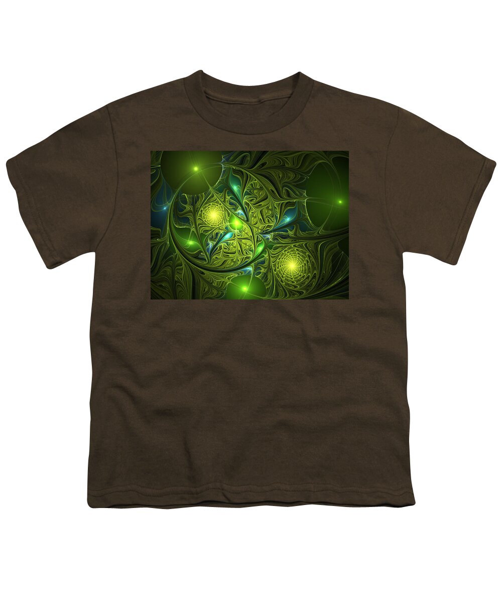 Abstract Youth T-Shirt featuring the digital art Mysterious Lights by Gabiw Art