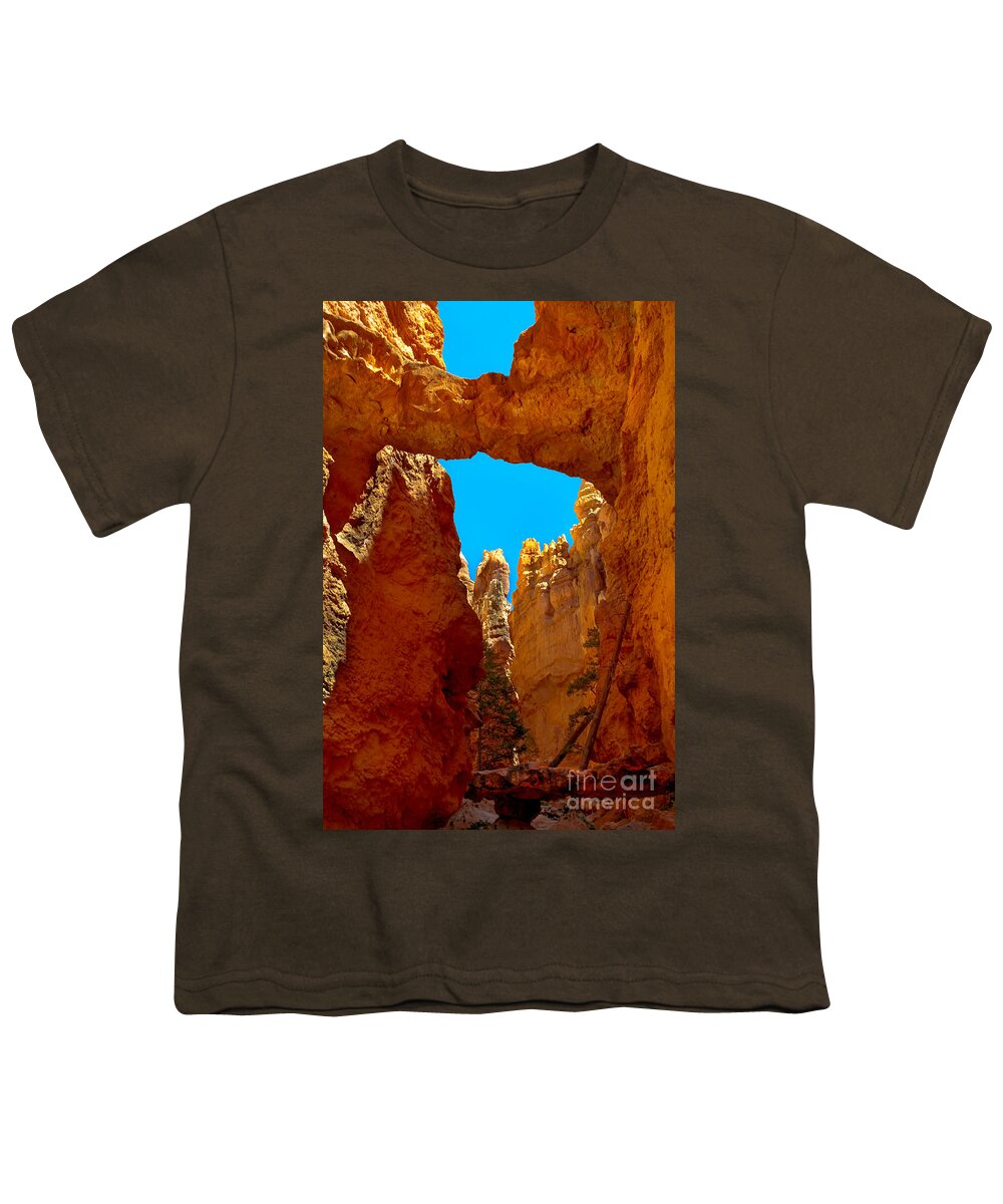 Rock Formations Youth T-Shirt featuring the photograph Natural Bridge Bryce by Robert Bales