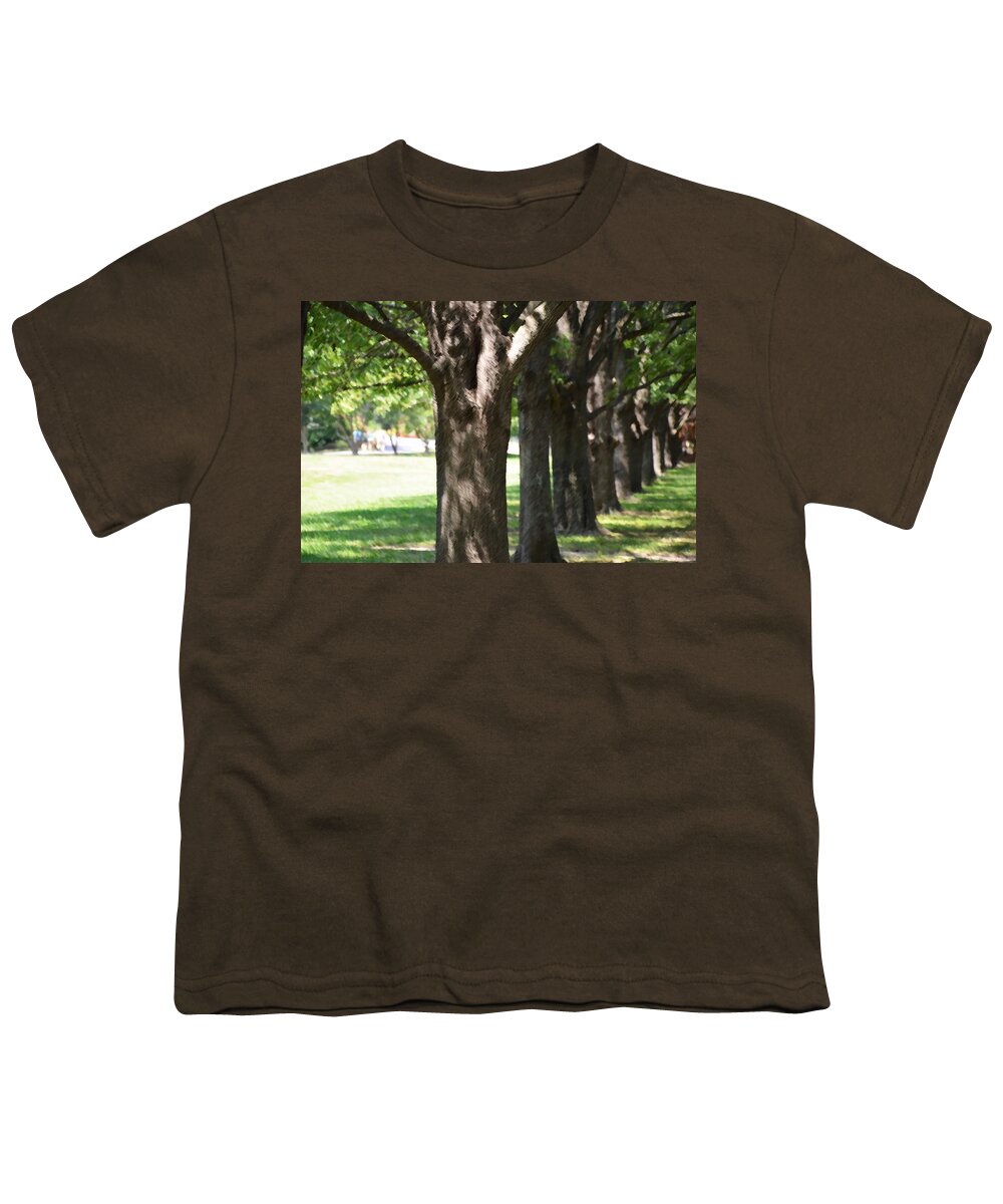 Favorite Spot In The Gardens Youth T-Shirt featuring the painting Norfolk Botanical Garden 4 by Jeelan Clark