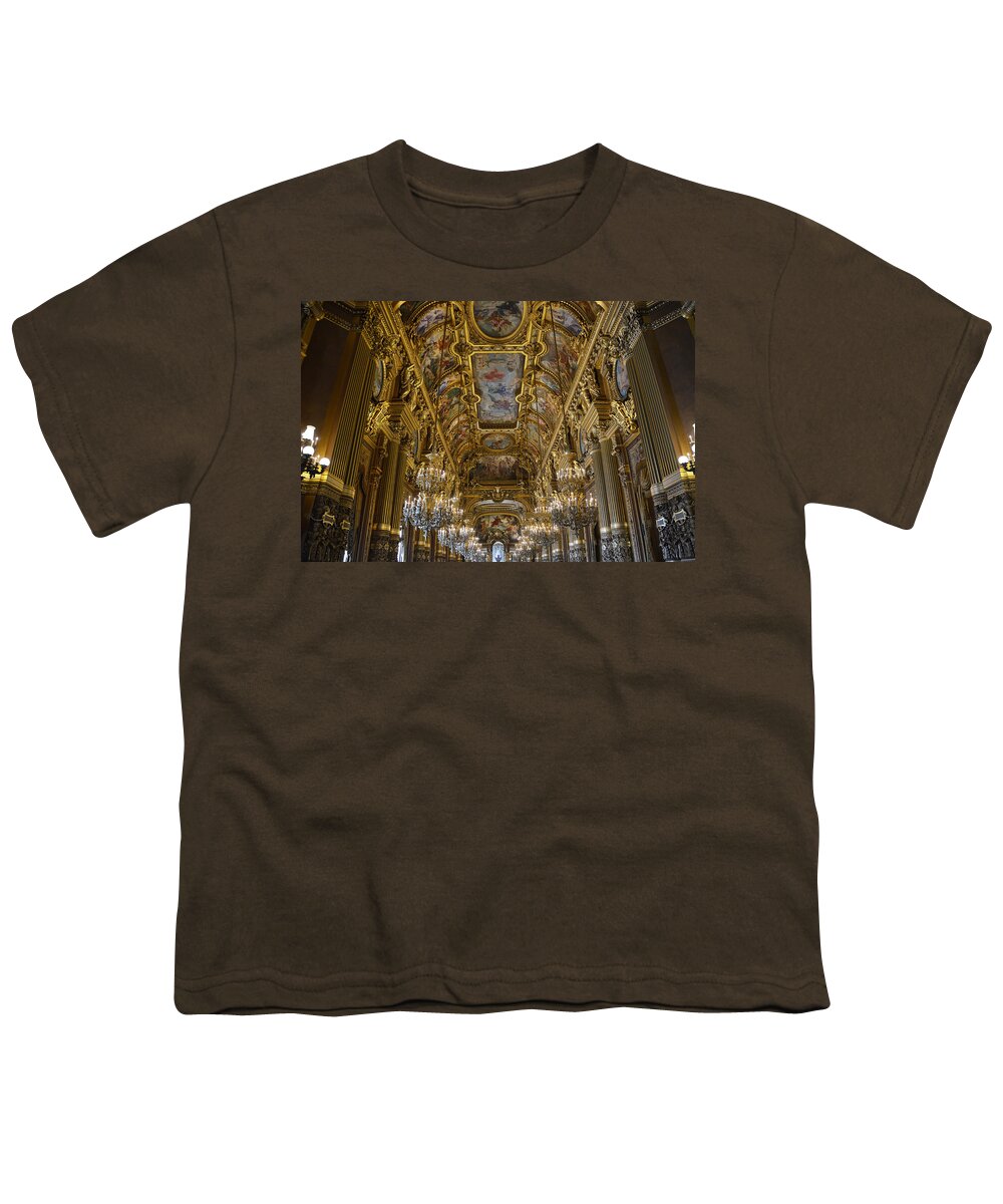 Paul Baudry Youth T-Shirt featuring the photograph Opera Garnier - The Grand Foyer by RicardMN Photography