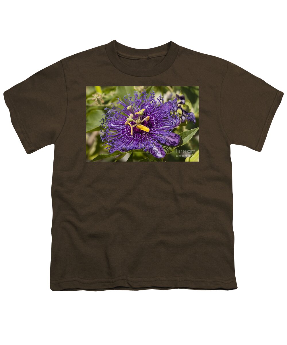 Passion Flower Youth T-Shirt featuring the photograph Passion Flower by Meg Rousher