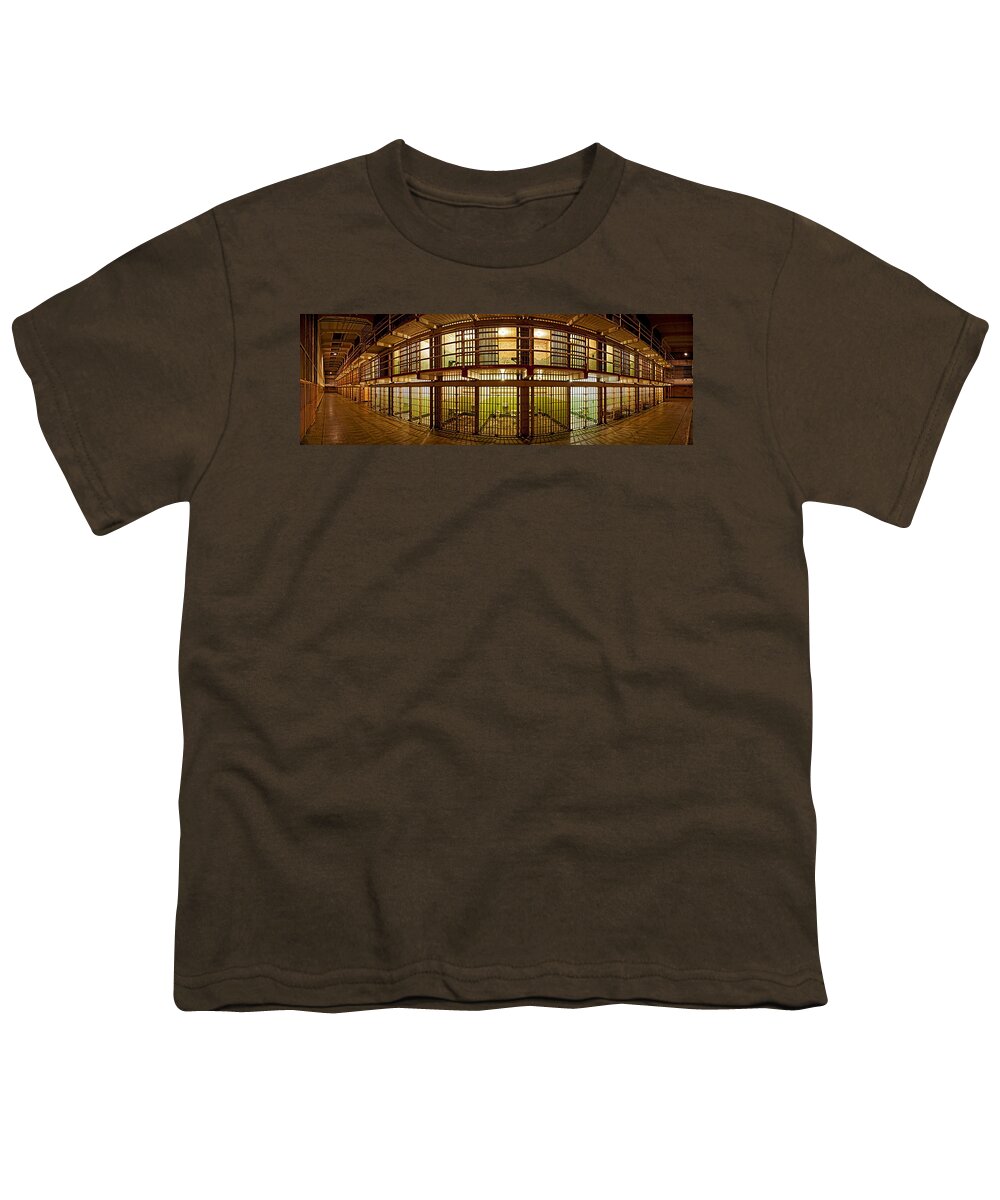 Photography Youth T-Shirt featuring the photograph Prison Cells, Alcatraz Island, San by Panoramic Images
