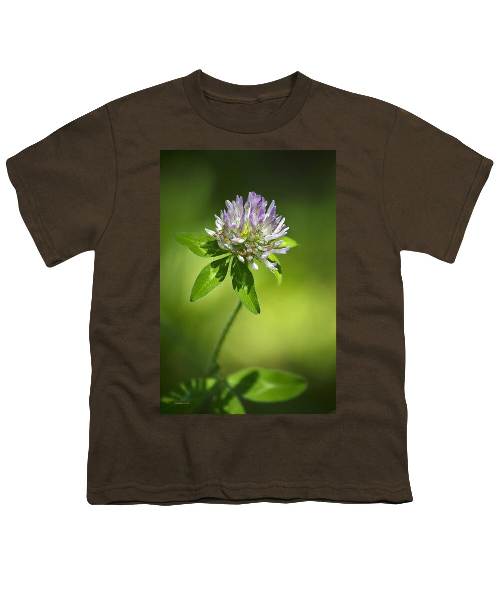 Clover Youth T-Shirt featuring the photograph Purple Clover Flower by Christina Rollo
