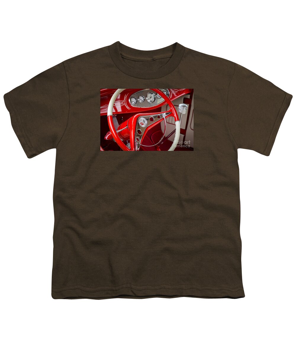 Steering Youth T-Shirt featuring the photograph Red and White by Dennis Hedberg