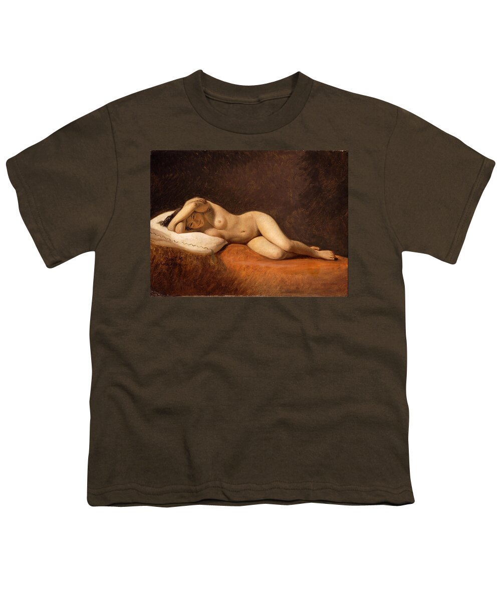 Constantin Hansen Youth T-Shirt featuring the painting Resting Model by Constantin Hansen