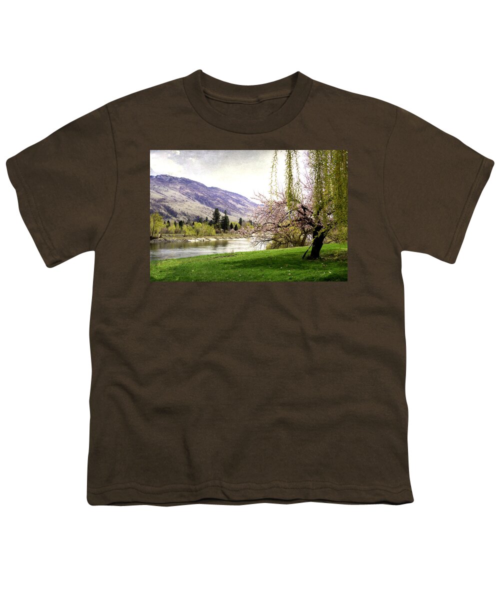 Clouds Youth T-Shirt featuring the photograph River Spring by Kathy Bassett