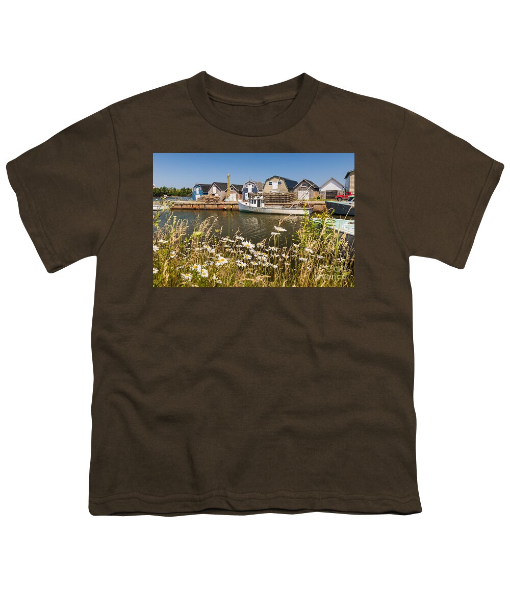 Dock Youth T-Shirt featuring the photograph Seaside view of Prince Edward Island by Elena Elisseeva