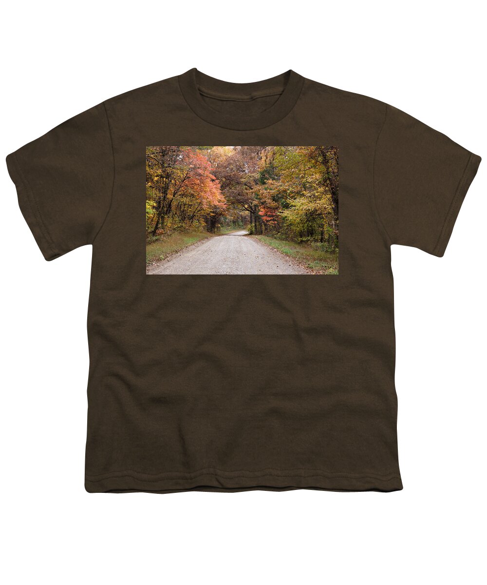 Road Youth T-Shirt featuring the photograph Shawnee Forest Road by Sandy Keeton