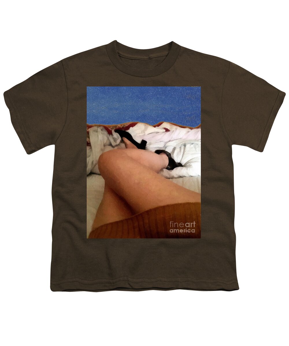 Woman Youth T-Shirt featuring the painting She's Got Legs by RC DeWinter