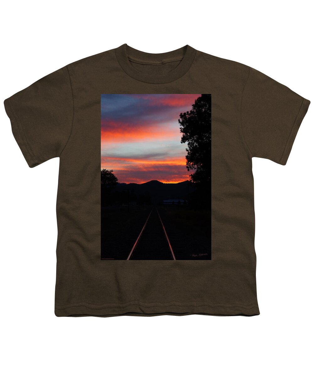 Sunset Youth T-Shirt featuring the photograph Sunset Rail in the Rogue Valley by Mick Anderson