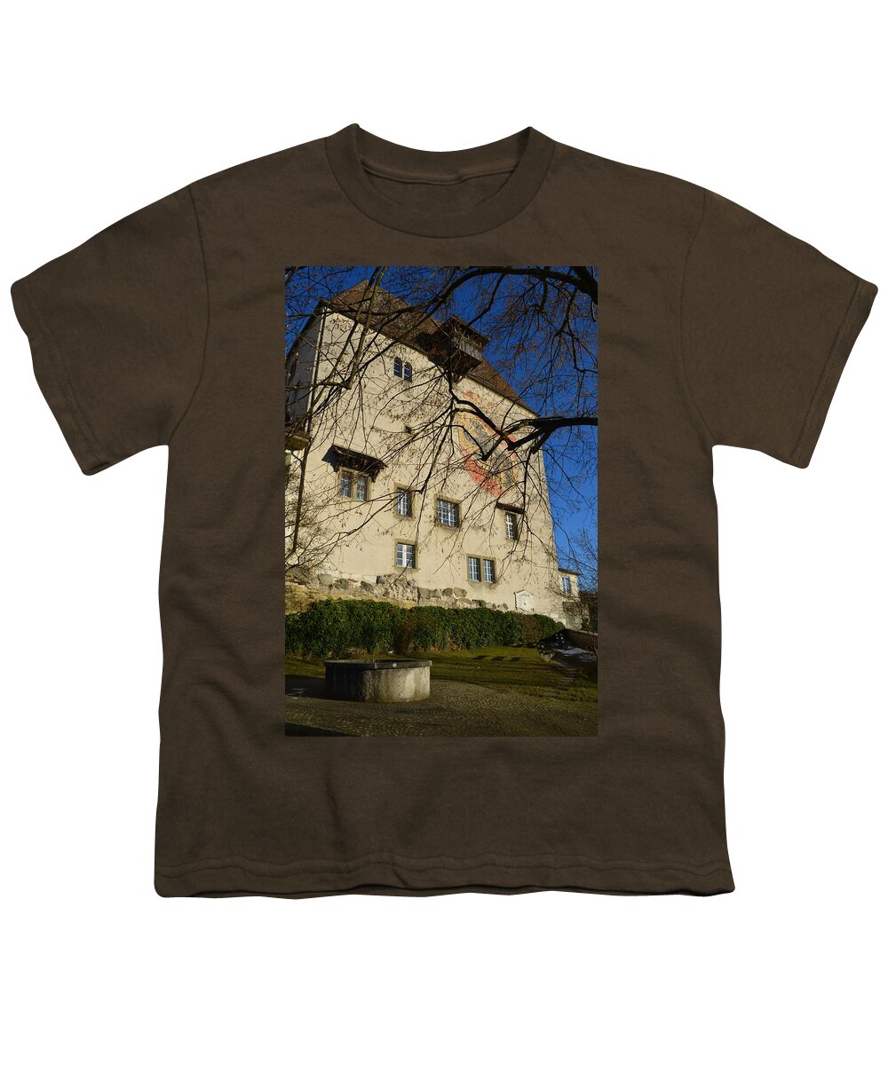 Landscape Youth T-Shirt featuring the photograph The Castle greets a sunny day by Felicia Tica