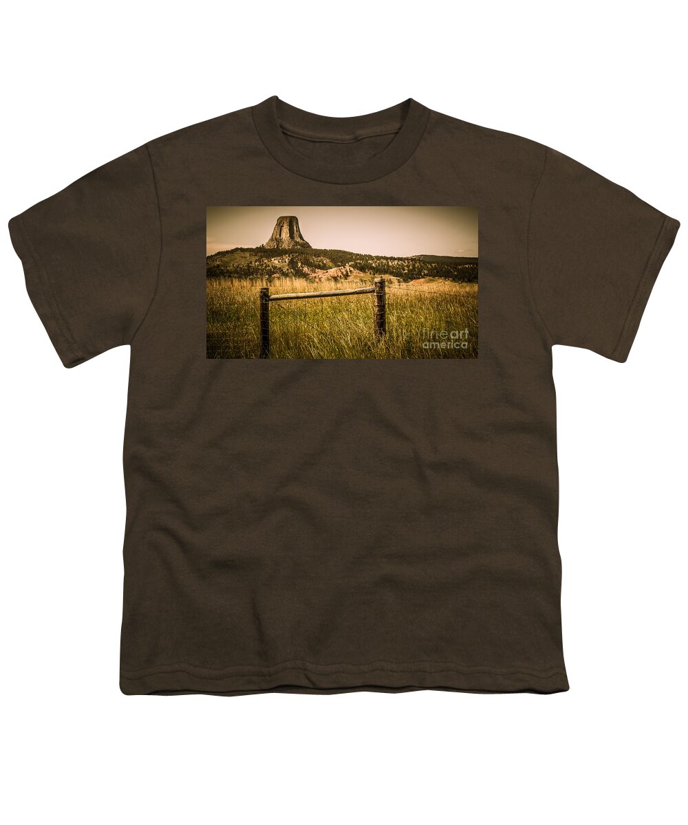 Devils Tower Youth T-Shirt featuring the photograph The Devils Tower by Perry Webster