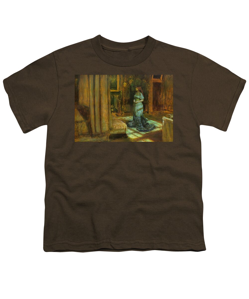 John Everett Millais Youth T-Shirt featuring the digital art The Eve Of St Agnes by John Everett Millais