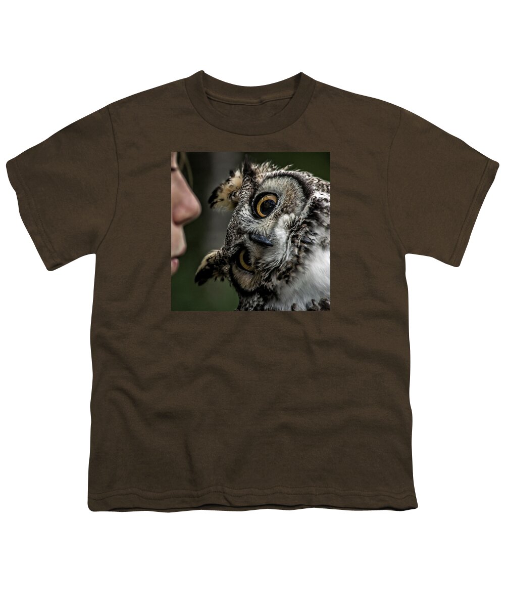 Owl Youth T-Shirt featuring the photograph The Owl Whisperer by Phil Cardamone