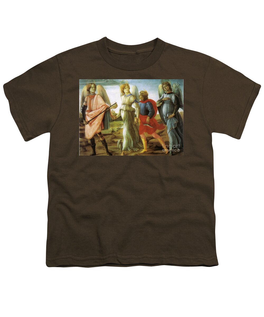 Gallery Youth T-Shirt featuring the painting Three Archangel by Matteo TOTARO