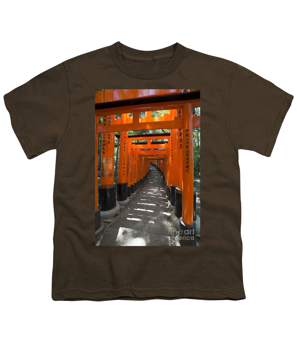 Inari Youth T-Shirt featuring the photograph Torii gates of Inari Shrine by David Bearden