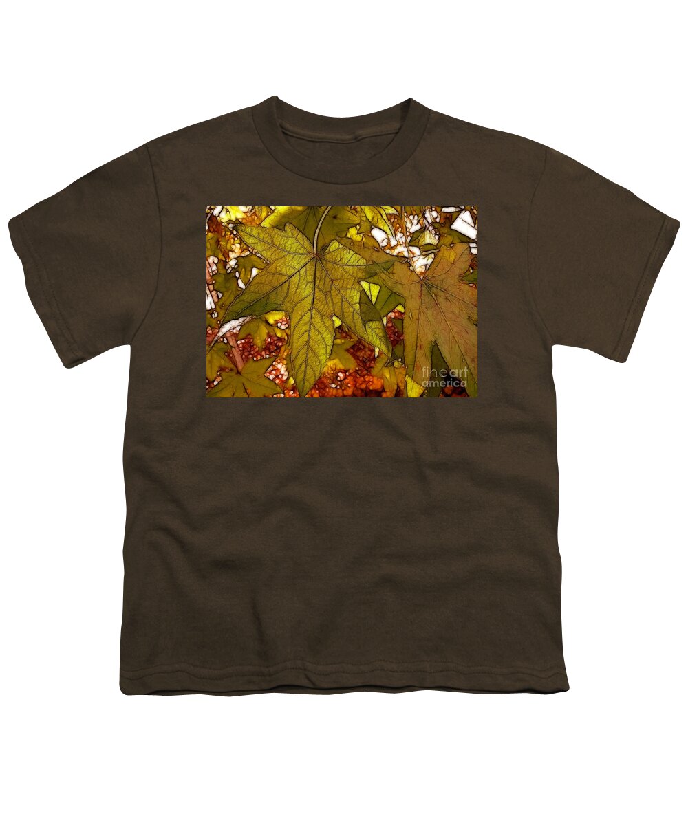 Leaves Youth T-Shirt featuring the photograph Touch Of Fall by Kathy Baccari