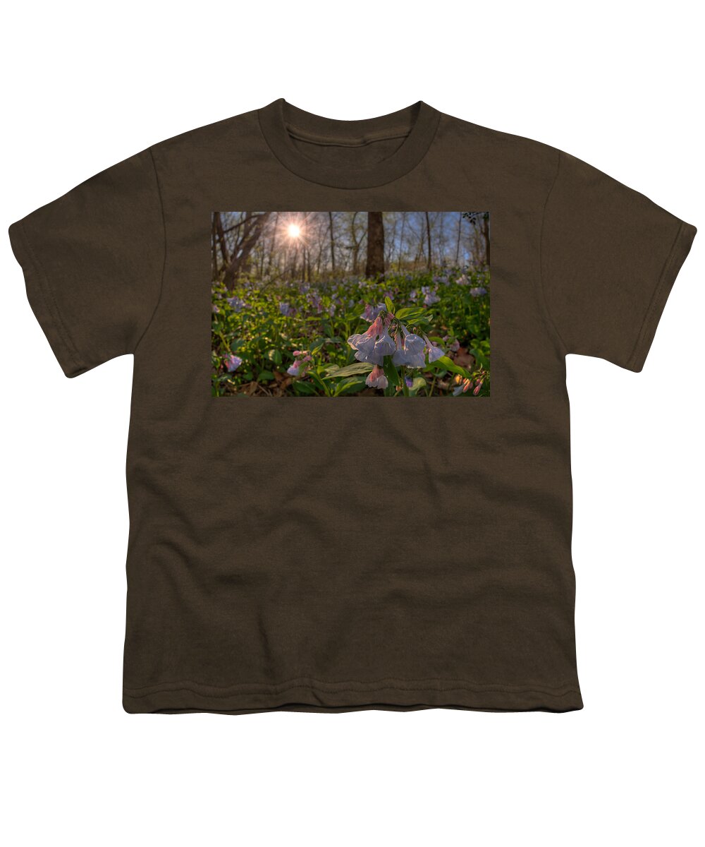 2012 Youth T-Shirt featuring the photograph Virgina Bluebells by Robert Charity