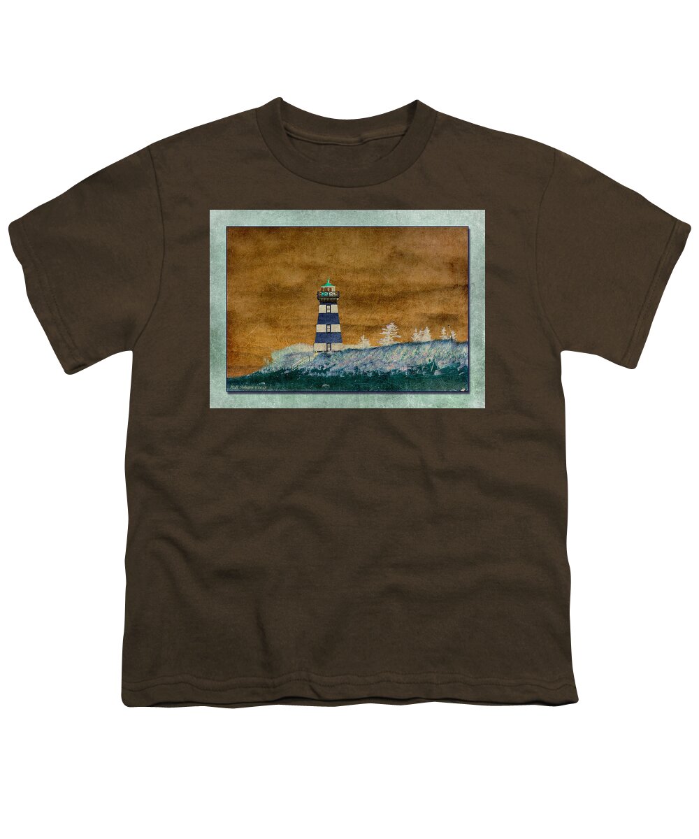 Lighthouse Youth T-Shirt featuring the photograph West Point Lighthouse by WB Johnston