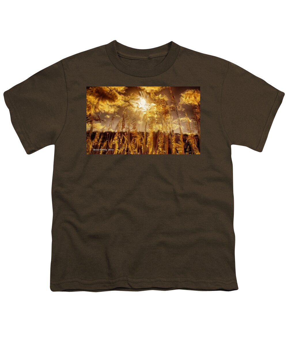 Wheat Youth T-Shirt featuring the painting Wheat Field by Bruce Nutting