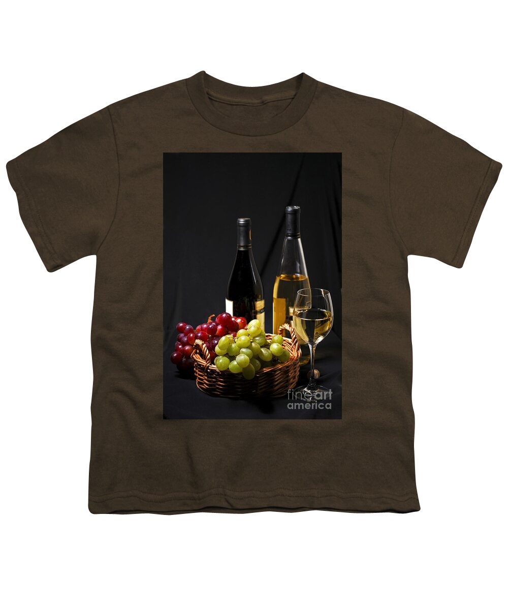 Wine Youth T-Shirt featuring the photograph Wine and grapes by Elena Elisseeva
