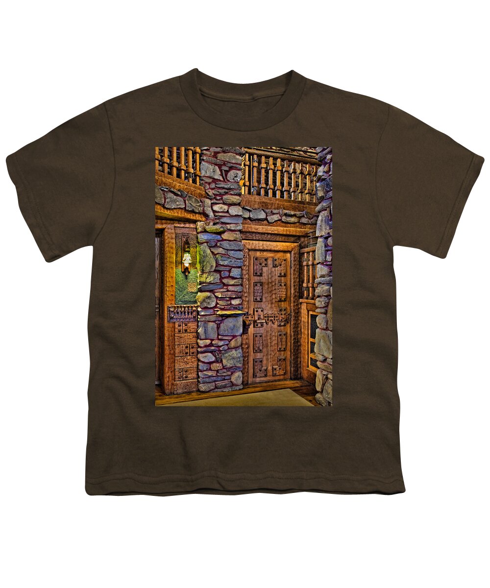 Door Youth T-Shirt featuring the photograph Wooden Door by Susan Candelario