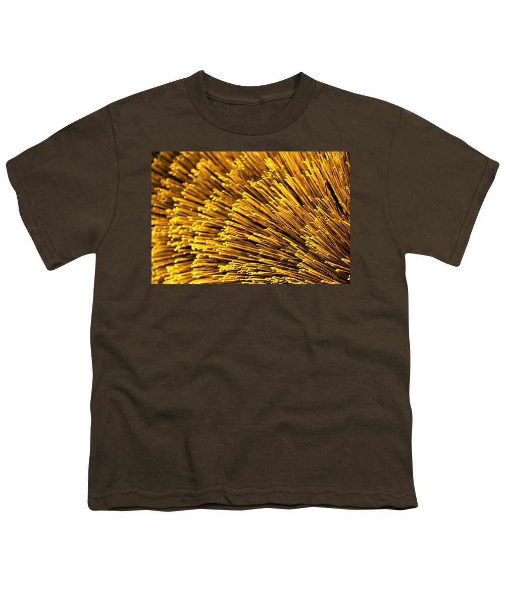 Bristles Youth T-Shirt featuring the photograph Yellow Bristles by Robert Woodward