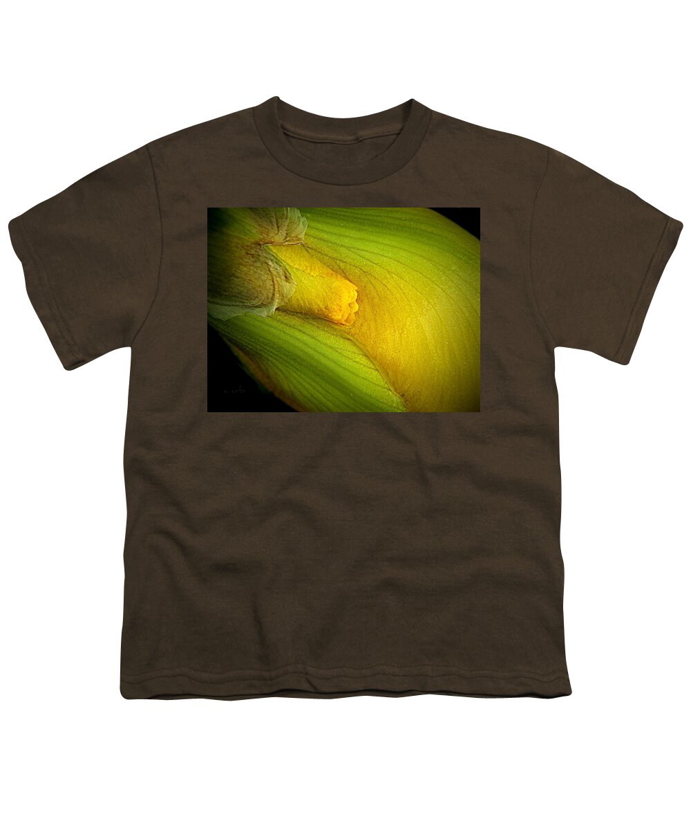 Nature Youth T-Shirt featuring the photograph Yellow Iris Buds by Chris Berry