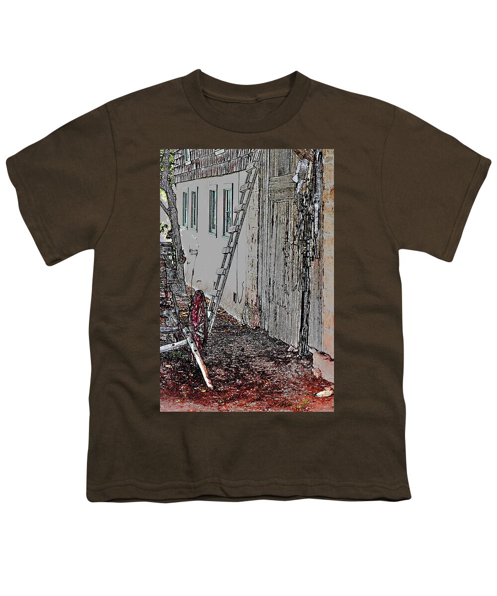 Barn Youth T-Shirt featuring the photograph Yesterday's Barn by Linda Cox