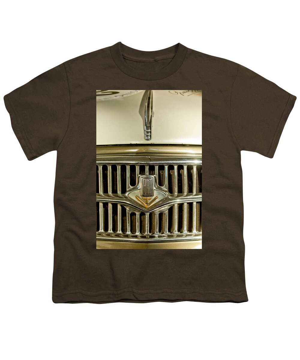 1956 Fiat 1100 Tv Youth T-Shirt featuring the photograph 1956 Fiat 1100 TV Hood Ornament by Jill Reger