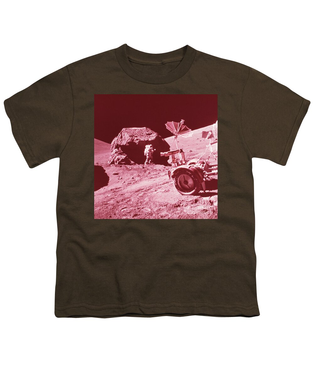 Historic Youth T-Shirt featuring the photograph Apollo 17 Moon Landing #3 by Science Source