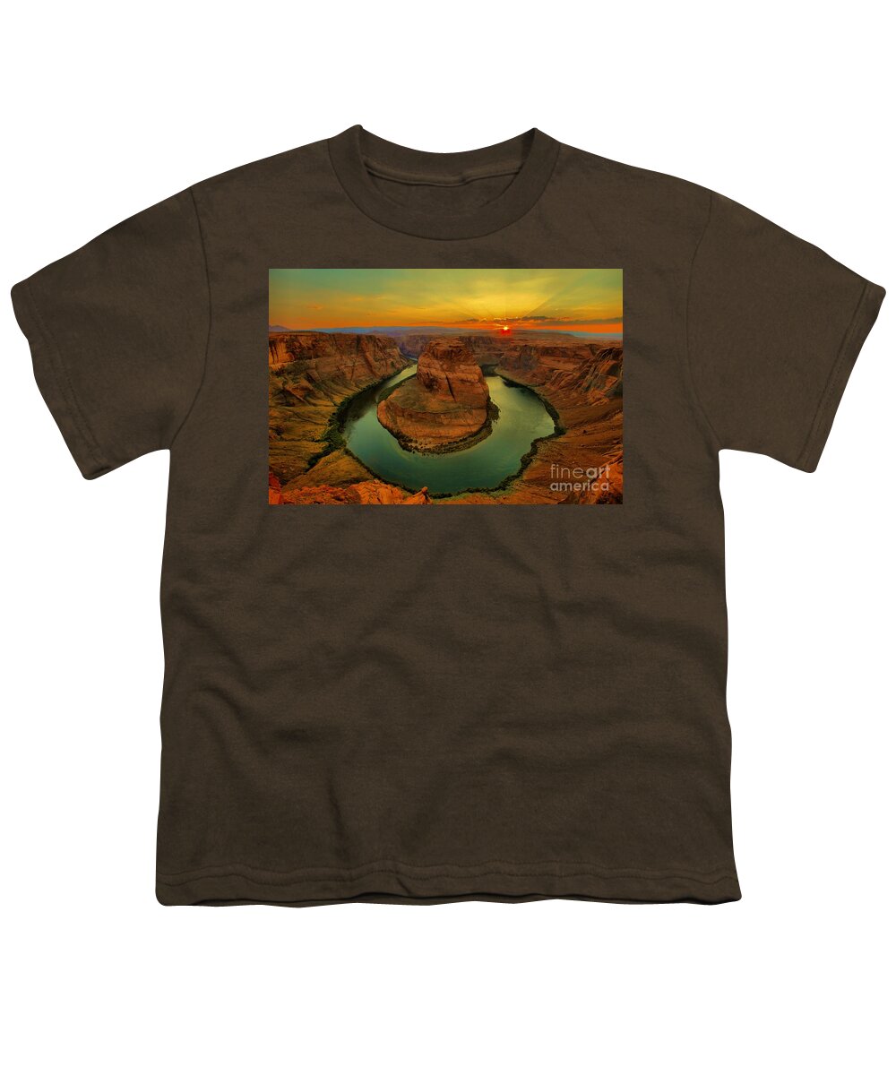  Youth T-Shirt featuring the photograph Horseshoe Bend #3 by Adam Jewell