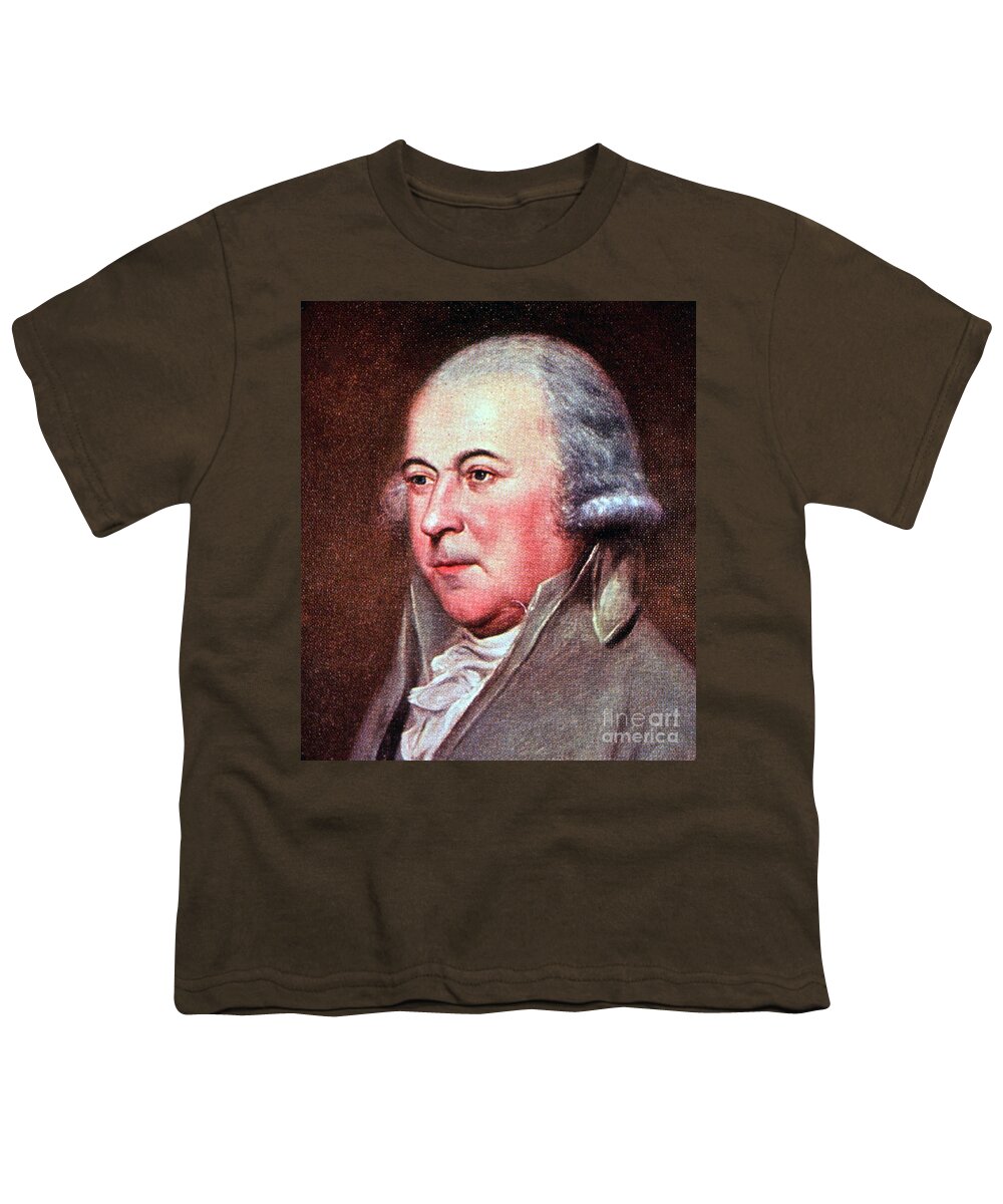 History Youth T-Shirt featuring the photograph John Adams, 2nd American President #3 by Photo Researchers