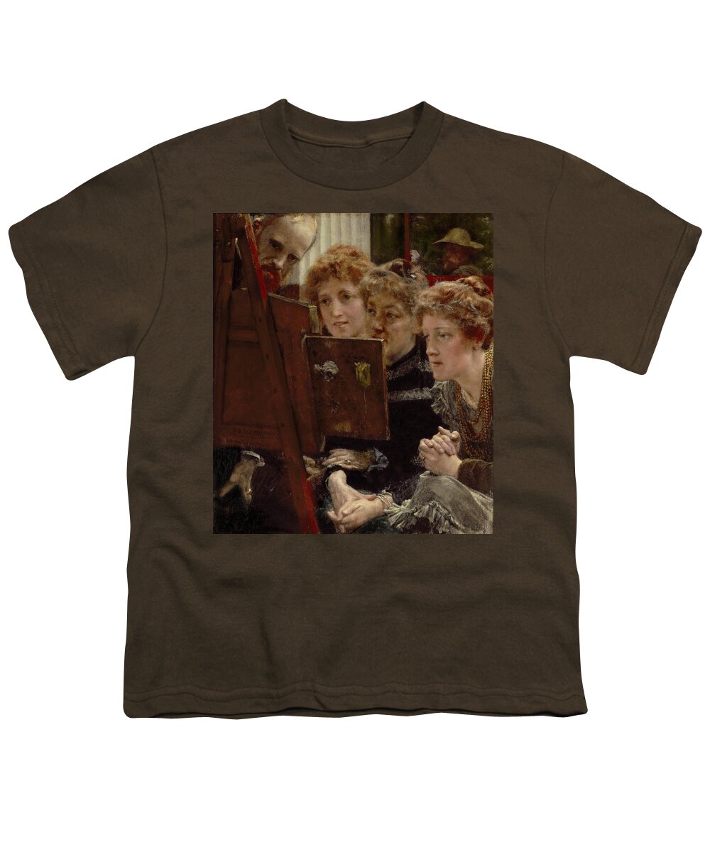 Family Youth T-Shirt featuring the painting A Family Group by Lawrence Alma-Tadema