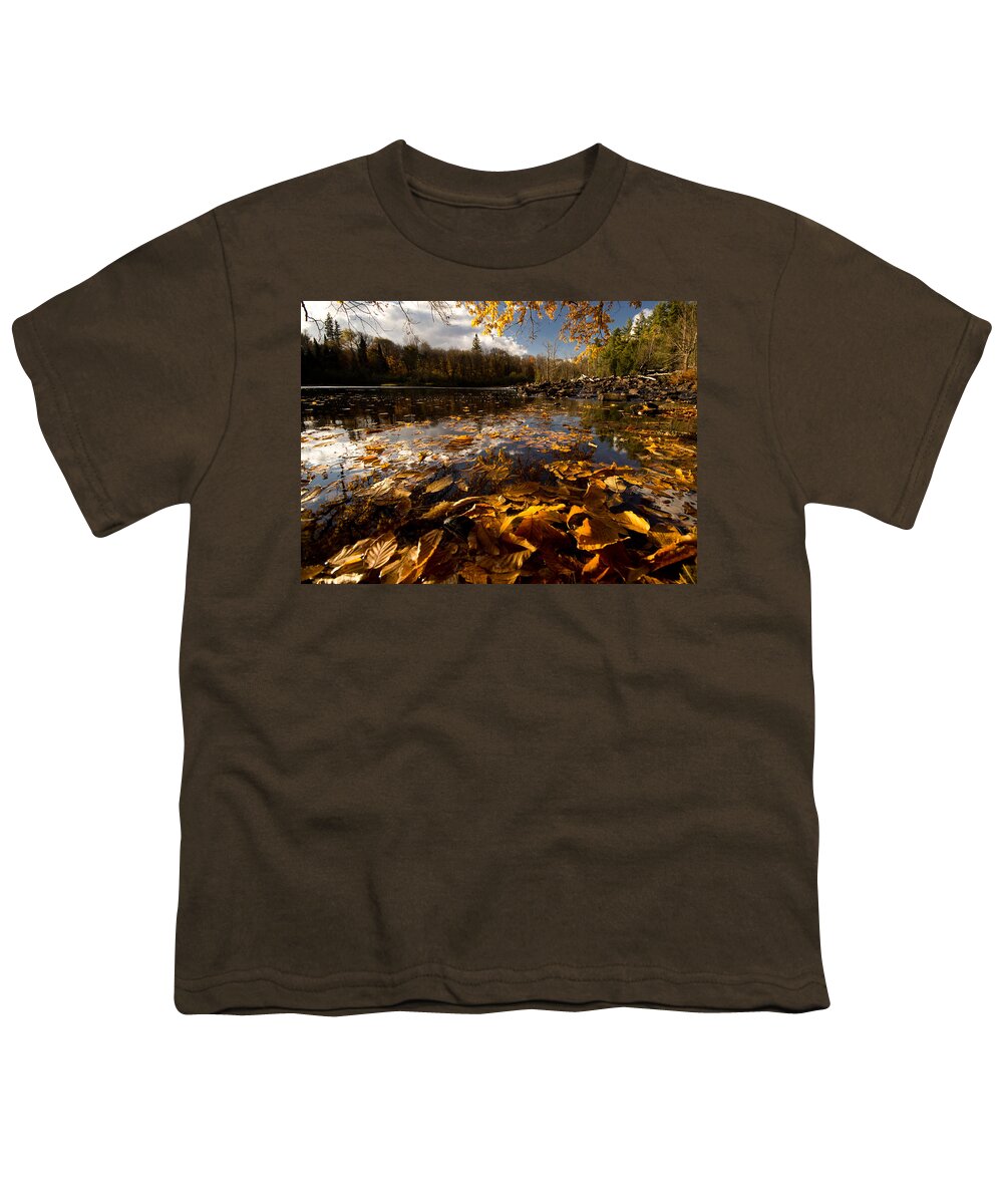 Algonquin Youth T-Shirt featuring the photograph Autumn at Ragged Falls by Cale Best