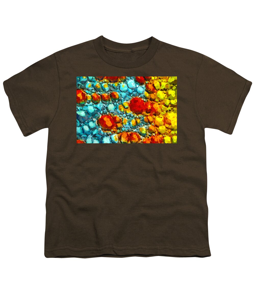 Orb Youth T-Shirt featuring the mixed media Bacteria 5 by Angelina Tamez