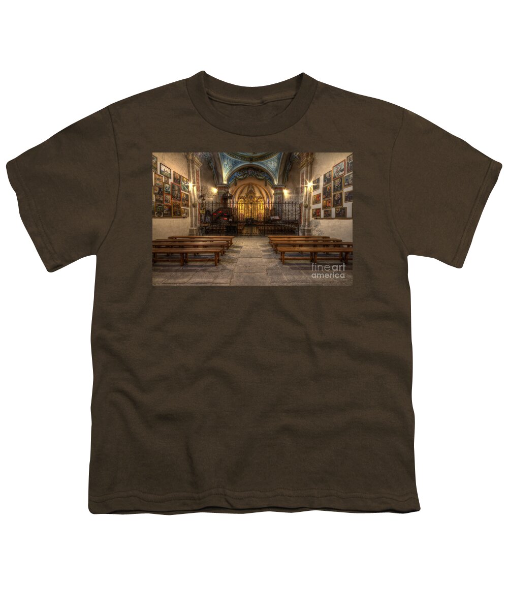 Clare Bambers Youth T-Shirt featuring the photograph Baroque Church in Savoire France 4 by Clare Bambers