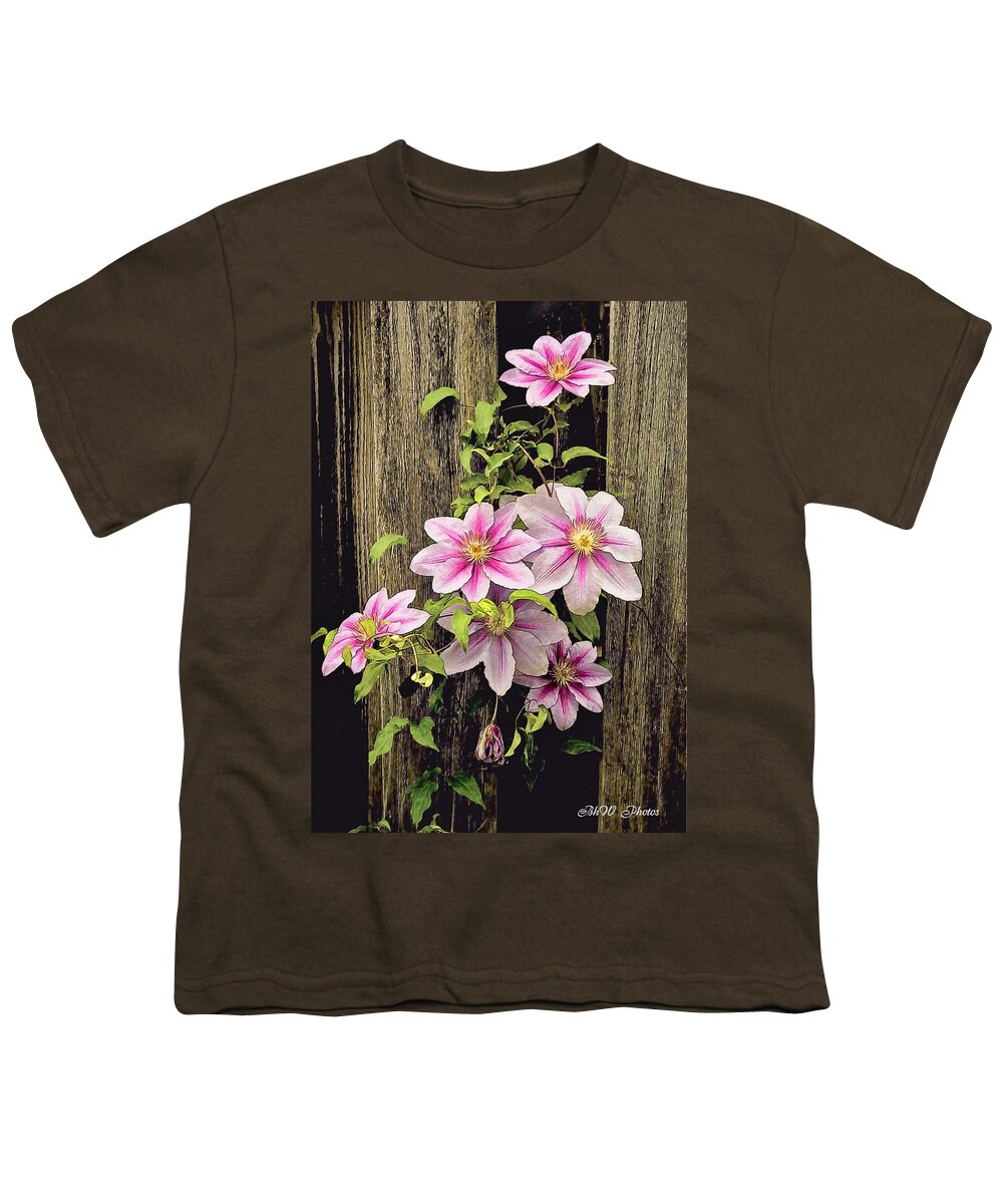 Flower Youth T-Shirt featuring the photograph Climatis Flowering Vine by Bonnie Willis