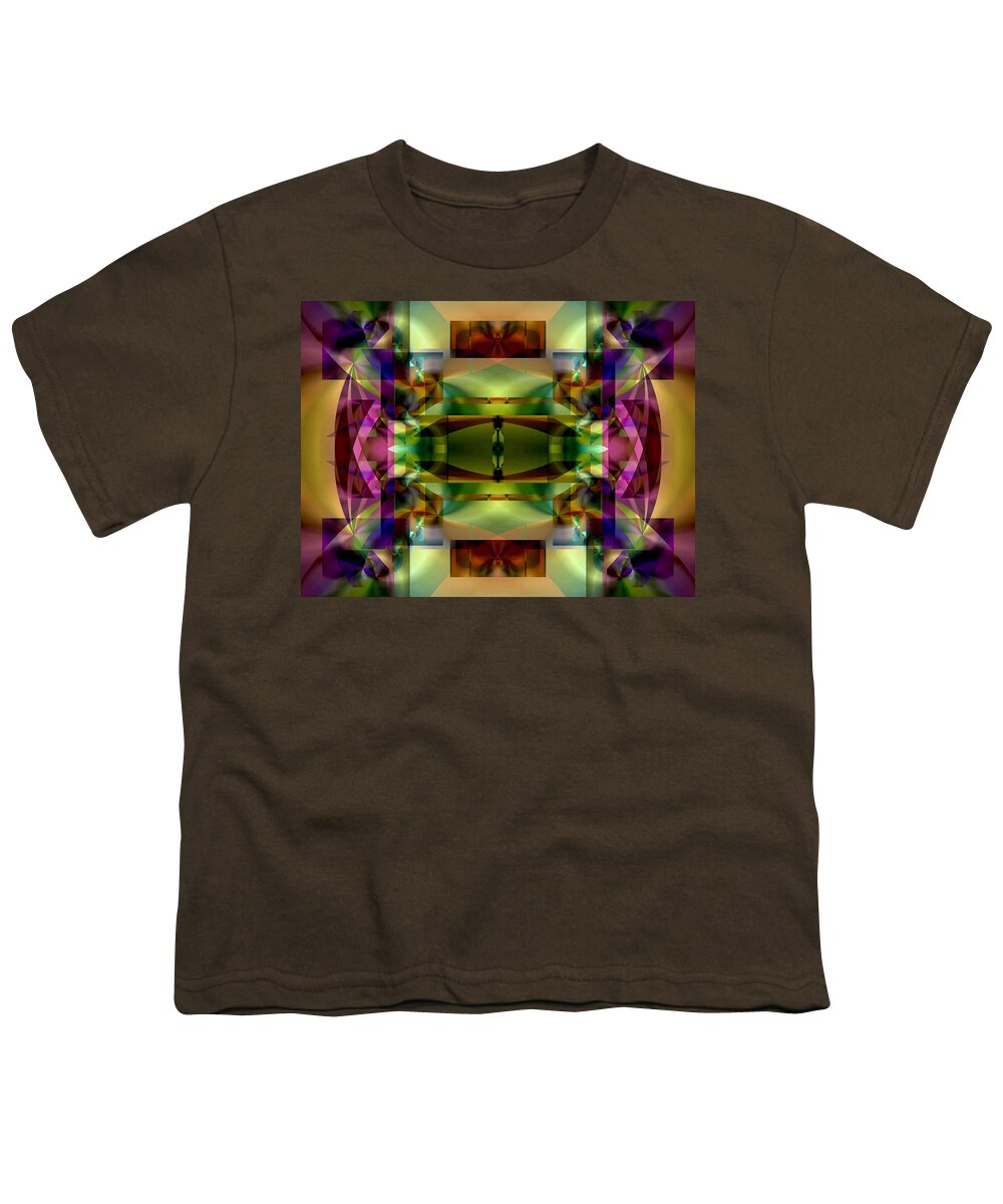 Abstract Youth T-Shirt featuring the digital art Color Genesis 1 by Lynda Lehmann