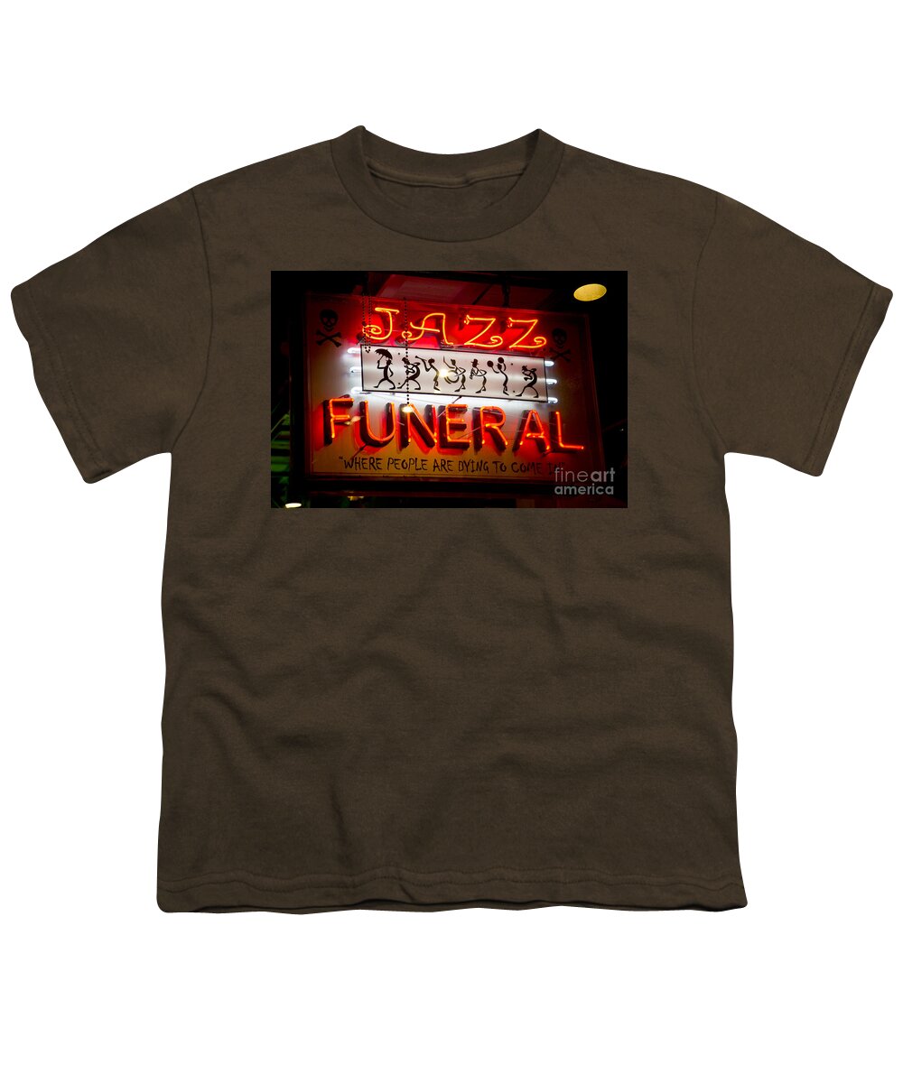 Jazz Funeral Youth T-Shirt featuring the photograph Jazz Funeral by Leslie Leda
