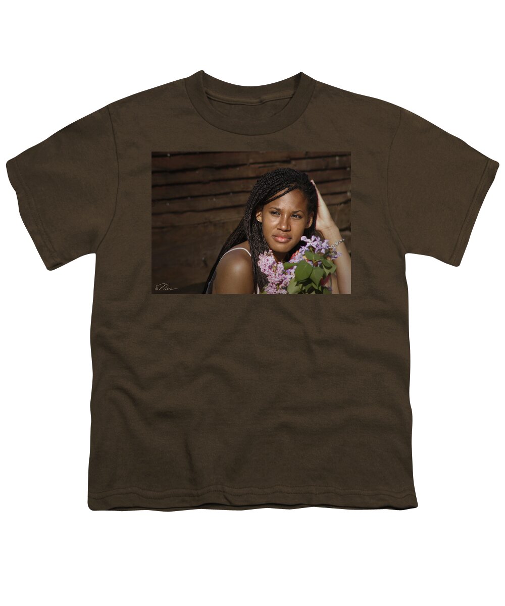 Woman Youth T-Shirt featuring the photograph Katie the Beautiful Woman by Nancy Griswold