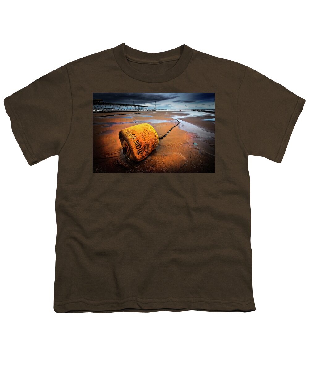 Buoy Youth T-Shirt featuring the photograph Lonely Yellow Buoy by Meirion Matthias
