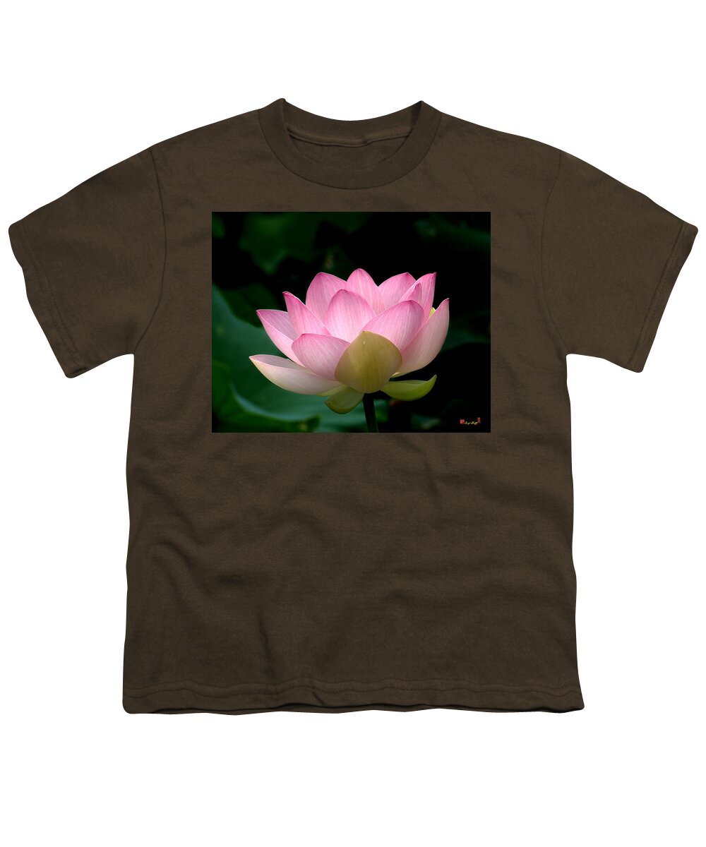 Nature Youth T-Shirt featuring the photograph Lotus Beauty--Blushing DL003 by Gerry Gantt